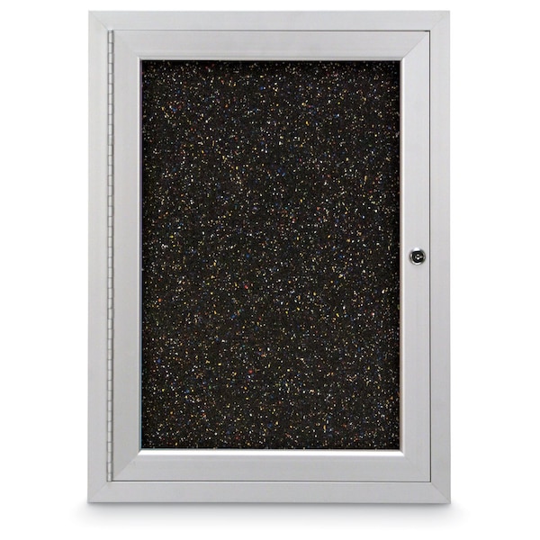 United Visual Products Sliding Door Indoor Enclosed Corkboard, 7, UV9027ACS-SATIN-SURF UV9027ACS-SATIN-SURF - main